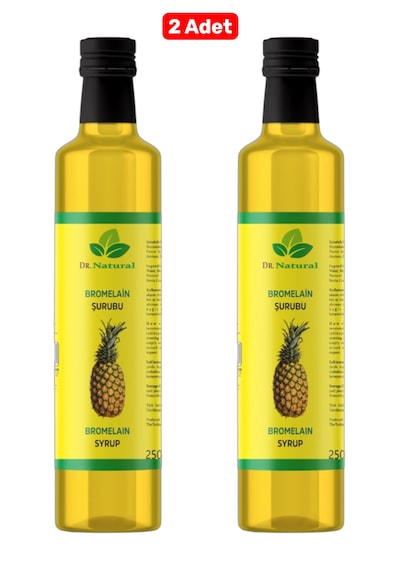 2 Adet Bromelain Ananas Ve Koenzim Q10 İçeren Detox Şurubu 250 Ml