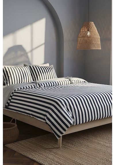 My Sleep Harbor Çift Kişilik %100 Pamuklu Nevresim Takımı 4 Parça Çok Renkli