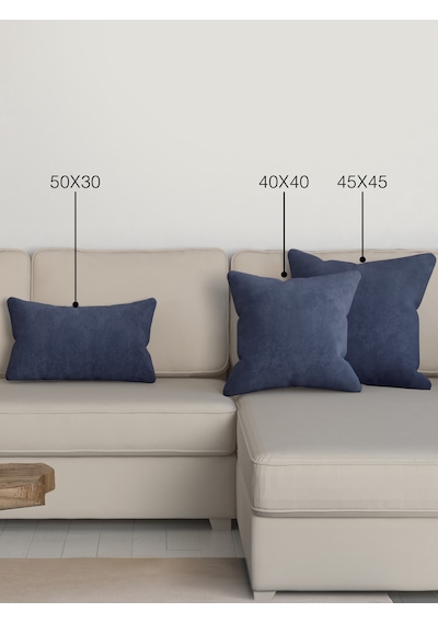 Br Perle Home Daily Series Uzay Mavisi Rengi Kırlent Yastık Kılıfı Uzay Mavisi