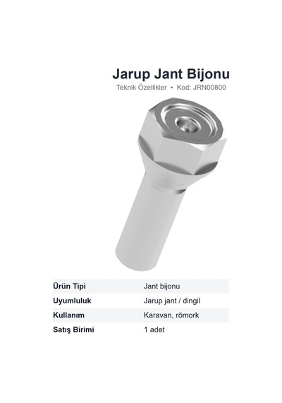 Jarup Karavan Römork Jant Bijonu 1 Adet Jrn00800