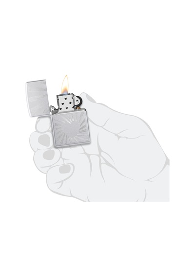 Zippo Heart Rays Dizayn Çakmak Gri