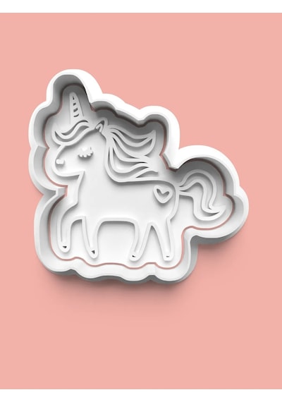 Unicorns Kurabiye Kalıbı Ve Şeker Hamuru Kalıbı 4'lü Set 0508-set