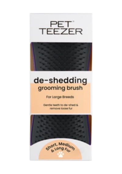 Pet Teezer Tüy Dökülme Karşıtı Ve Kir Temizleyici Gri Köpek Fırçası