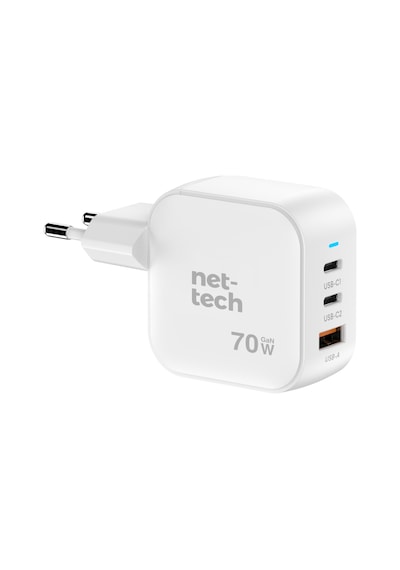 Nettech Nt-hch10 70w Pd+qc Ganprime Şarj Aleti Beyaz