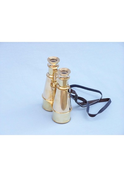 Captain's Solid Brass Binoculars, 15cm, Brass