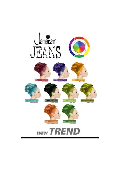 Turkuaz Renkli Saç Boyası 250 Ml Jamaikan Jeans