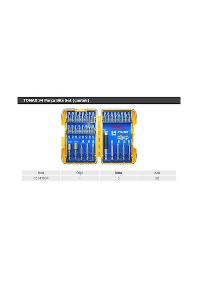 Tomax Çantalı Bits Set 34 Pr