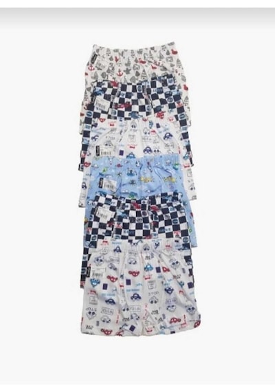 Tutku 0254 Erkek Çocuk Desenli Boxer Şort 12 Adet 001