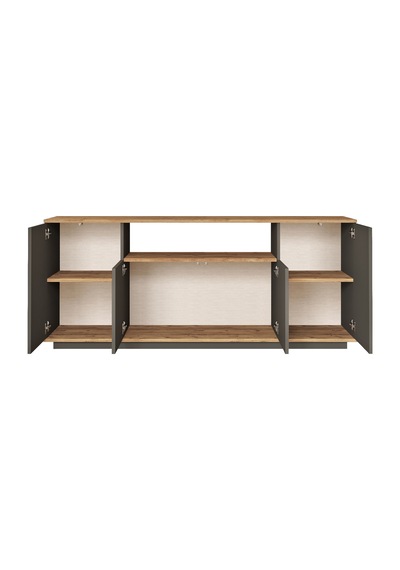 Robin Home Loft Tv Ünitesi Orta Sehpa Konsol 3'lü Set Çam-antrasi