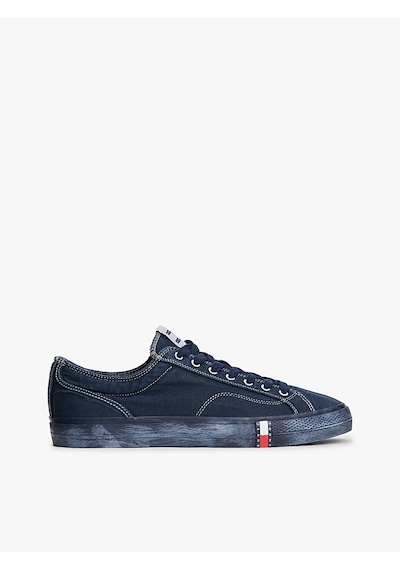 Tommy Hilfiger Archıve Vulc. Y2k Washed Canvas Erkek Mavi Sneakers - Em0em01720