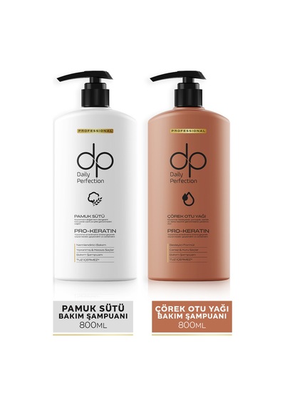 Dp Daily Perfection Şampuan Çörekotu Yağı & Pamuk Sütü 2 x 800 ML