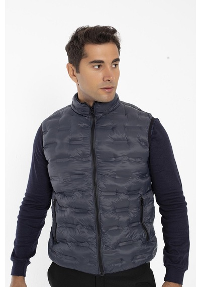 Crozwise Erkek Dolumlu Spor Outdoor Yelek Antrasit