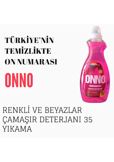 Onno Çamaşır Deterjanı 4 Adet X 35 Yıkama 2 Adet Renkli Ve Siyahlar + 2 Adet Renkli Ve Beyazlar 4'lü Set