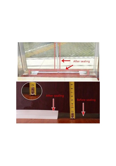 3 Metre Cam Balkon Pencere Kapı Altı Yapışkanlı Rüzgar Önleyici Rüzgar Kesici Şerit Bant Toz Lastiği 0.05 M
