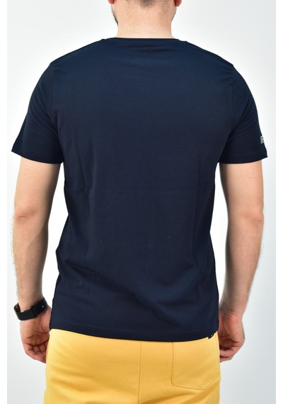 Escetic Erkek Lacivert Slim Fit T-Shirt-3293 Lacivert