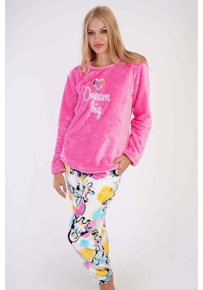 Vienetta Kadın Welsoft Uzun Kol Pembe Pijama Takım C5t8n0o303 001