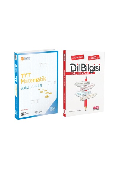 Üç Dört Beş Tyt Matematik Ve Akm Dil Bilgisi Soru Bankası Seti 2 Kitap