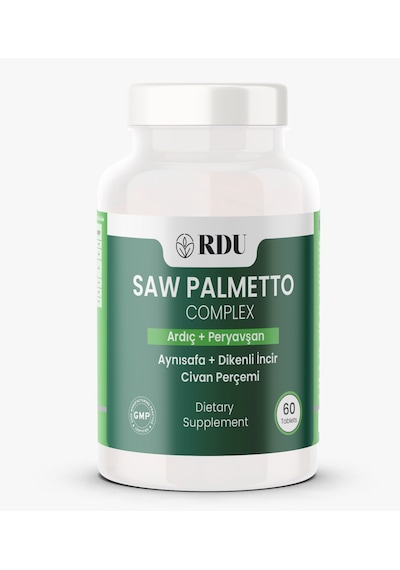 Rdu Saw Palmetto Complex Ardıç Civanperçemi Peryavşan Bitkisel Gıda Takviyesi 60 Tablet