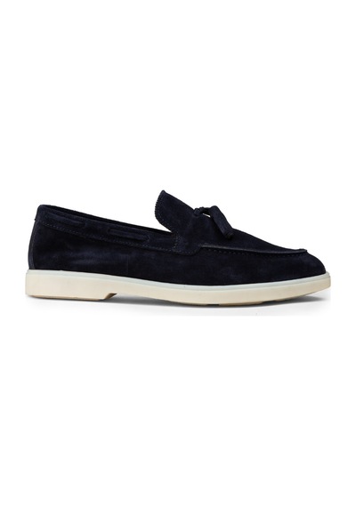 Deery Erkek Hakiki Süet Lacivert Püsküllü Loafer - 02027mlcvc01 Lacivert