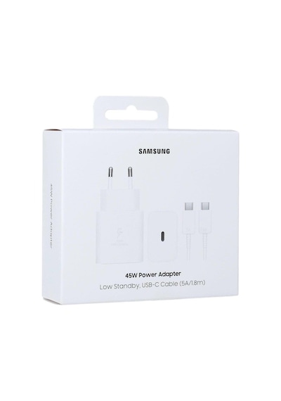 Samsun Ep- Ta4511xwegww 45w Power Adaper + 5a.1.8m Kablo Beyaz -set