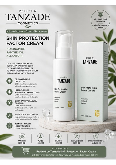 Produkt By Tanzade Spf 50 Skin Protection Factor Cream 100 Ml Cilt Bariyerini Destekleyici Güneş Koruyucu Bakım Kremi