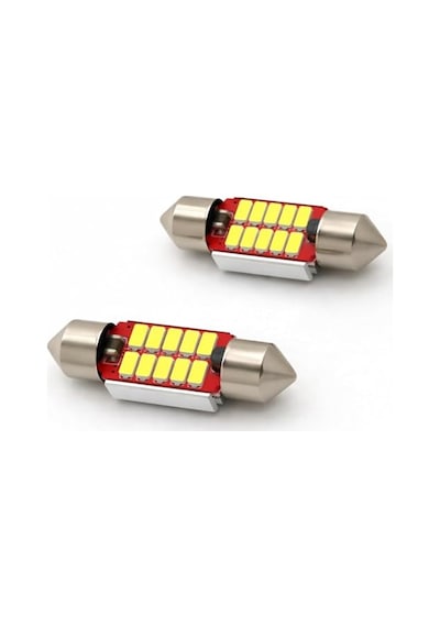 31mm Sofit Led Ampul, Beyaz, 12v, Canbus Hatasız, Ultra Parlak, Tavan Ve Plaka Aydınlatması, 2'li Set