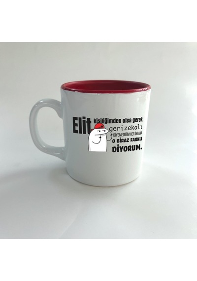 Elit Kişiliğimden Olsa Gerek Baskılı Kırmızı Multi Kupa