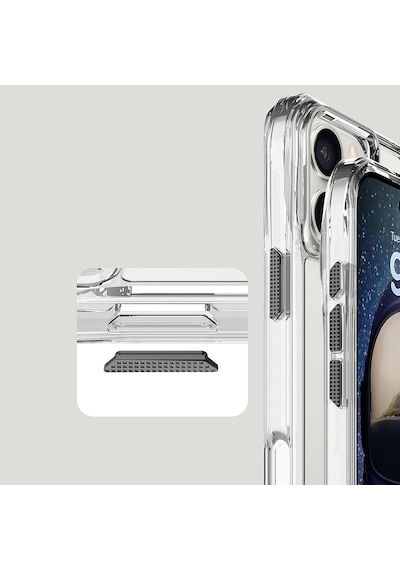 Zore Apple Uyumlu iPhone 16 Pro Kılıf Airbagli Şeffaf İncek Kapak - Şeffaf Şeffaf
