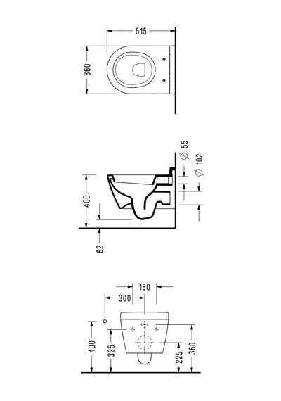 Serel - Smart Asma Klozet Wc Beyaz Gtb Lı 360 520 Mm  - Sm25ads110h- Diğer