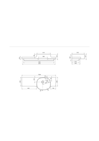 Harmony Etajerli Lavabo 100 37,5 Cm