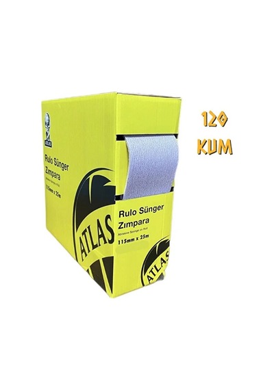 Atlas Rulo Soft Sünger Zımpara 115 Mm. - 25 Mt. - 180 Kum