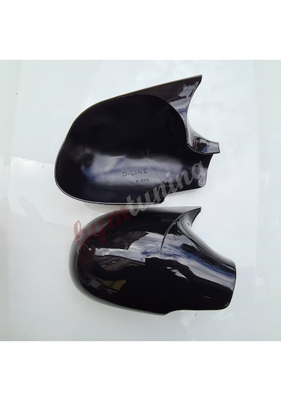 Peugeot 206 Batman Ayna Kapak Piano Black - M4 Model Parlak Siyah