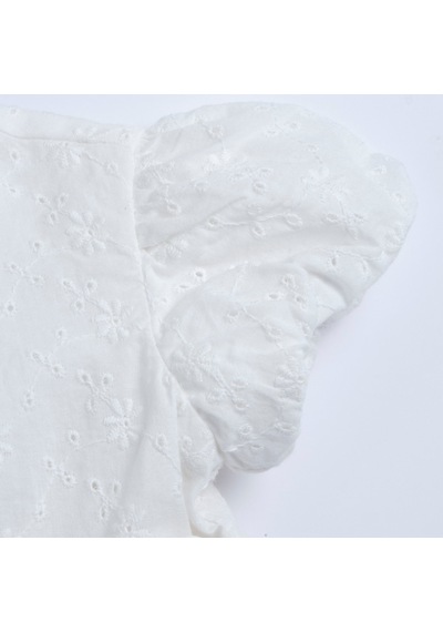 Chicco Kız Bebek Kısa Kollu Elbise 09101695000000 000030 Beyaz