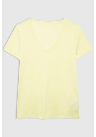 Gap V-ss Fav V Solid Kadın Tişört Sari