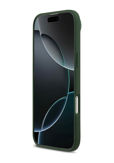 Apple Uyumlu iPhone 17 Air Kılıf Lacoste Lisanslı M-safe Şarj Özellikli Pu Deri Metal Logolu Kapak Yeşil Yeşil