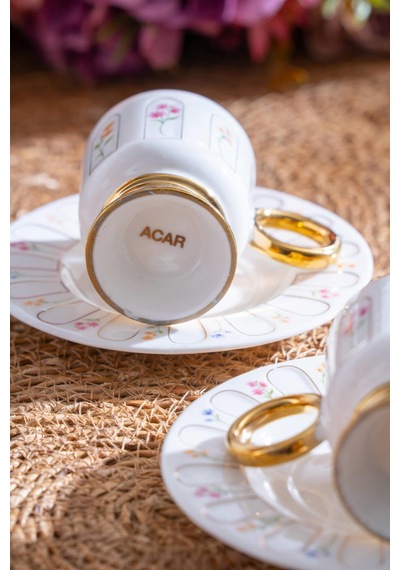 Acar Aren 6 Kişilik Kahve Fincanı Takımı - 90 Ml renkli