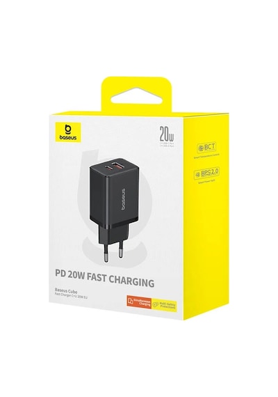 Baseus Cube 20w Adaptör-siyah