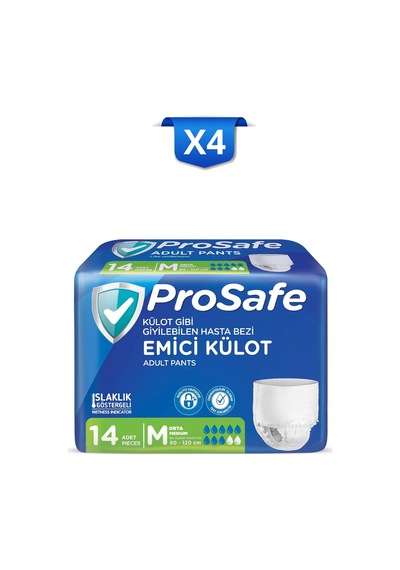Külotlu Yetişkin Hasta Bezi Emici Külot Bel Ölçüsü 80-120cm Orta M 14'lü X4 Paket Diğer