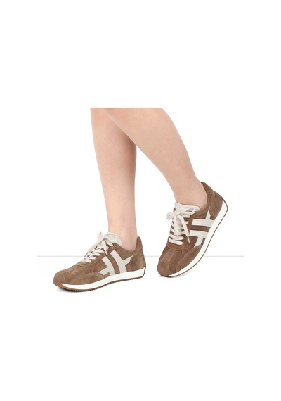 Kadın Vizon Süet Deri Sneaker