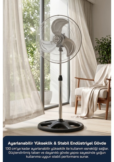 Sinbo Sf-6790 Vantilatör 18 İnç 90w 3 Ü 1 Arada Ayaklı Duvar Tipi Güçlü Fan