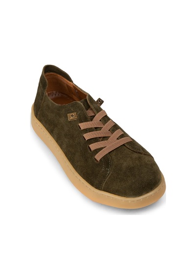 Deery Kadın Hakiki Süet Haki Sneaker Ayakkabı - Se605zhakc01