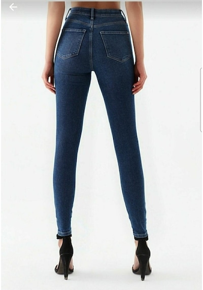 Lavajeans Lizza Kadın Mavi Yüksel Bel Dar Paça Skinny Likralı Kot Pantalon Mavi 6 Mavi