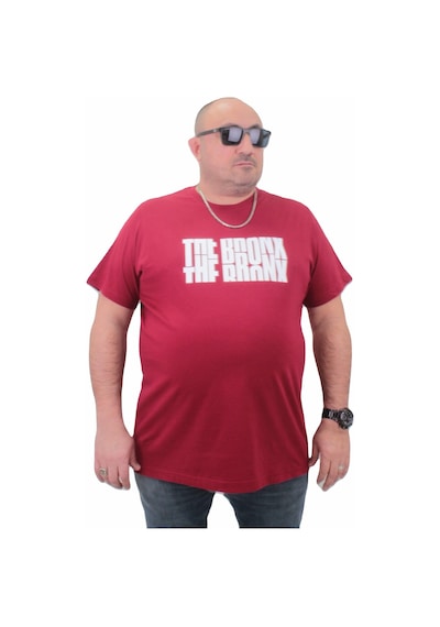 Moc Grande Mocgrande Erkek Büyük Beden Sıfır Yaka Tişört The Bronx 23174 Bordo