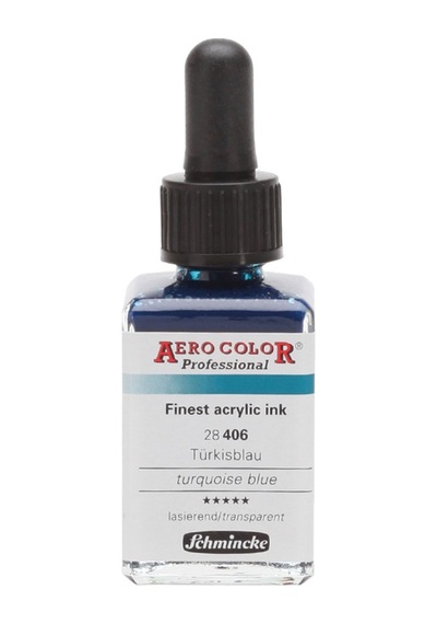 Schmincke Aero Color Airbrush Mürekkep 28 Ml. 406 Turquoise Blue
