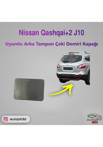 Nissan Qashqai+2 J10 Uyumlu Arka Tampon Çeki Demiri Kapağı