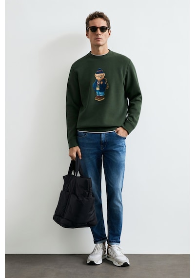 Lufian Mıles Erkek Sweatshirt Yeşil Yeşil 112030201100600