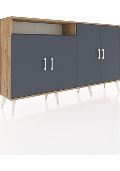 Arges Konsol 4 Raflı 4 Kapaklı 176x30x99 Çam-antrasit Antrasıt/antrasıt - Atlas Çam Arges Konsol 4 Raflı 4 Kapaklı 176x30x99 Çam-antrasit Antrasıt/antrasıt - Atlas Çam