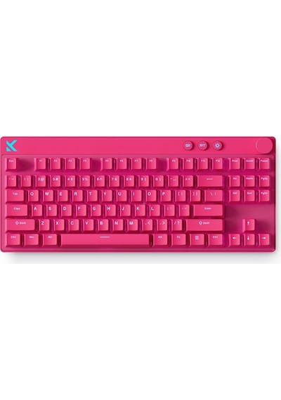 Mix 87 Rose Red %80 Apollo Manyetik Switch 8k Hz He Rgb Hotswap Mekanik Gaming Klavye