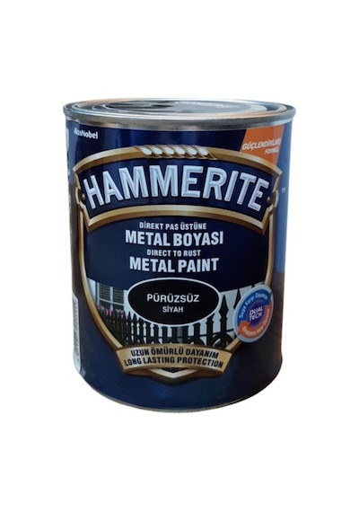 Marshall Hammerıte Metal Boyası Pürüzsüz 0,75 Lt Siyah