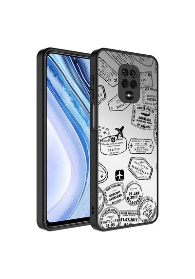 Xiaomi Redmi Note 9s Kılıf Aynalı Desenli Kamera Korumalı Parlak Zore Mirror Kapak Seyahat